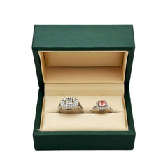 Ring Box Brushed PU Leather Jewellery Case