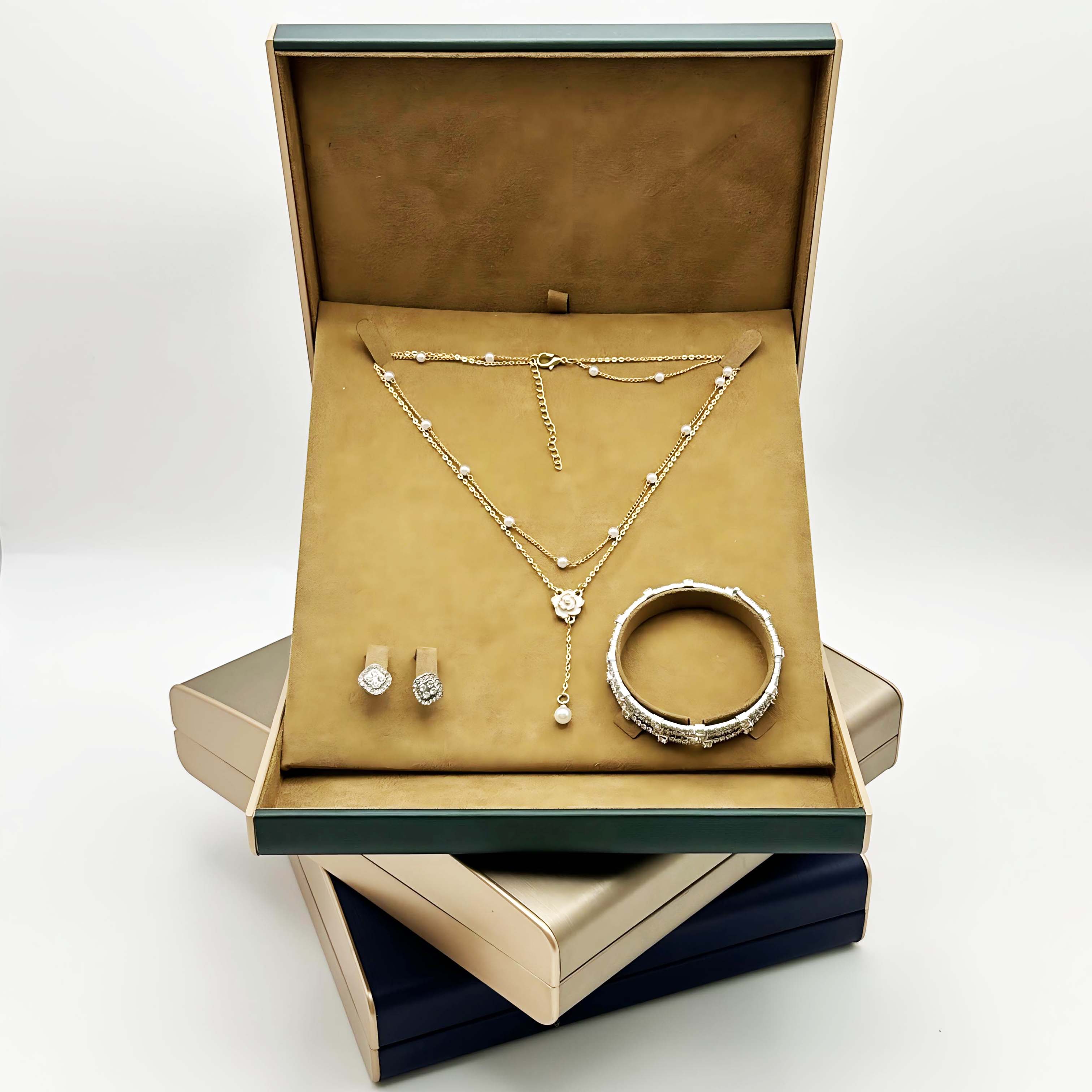 Arch Leather Jewellery Box Set