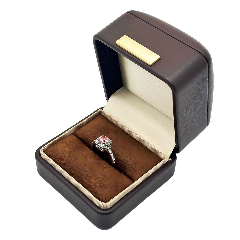 Velvet Leather Ring Box