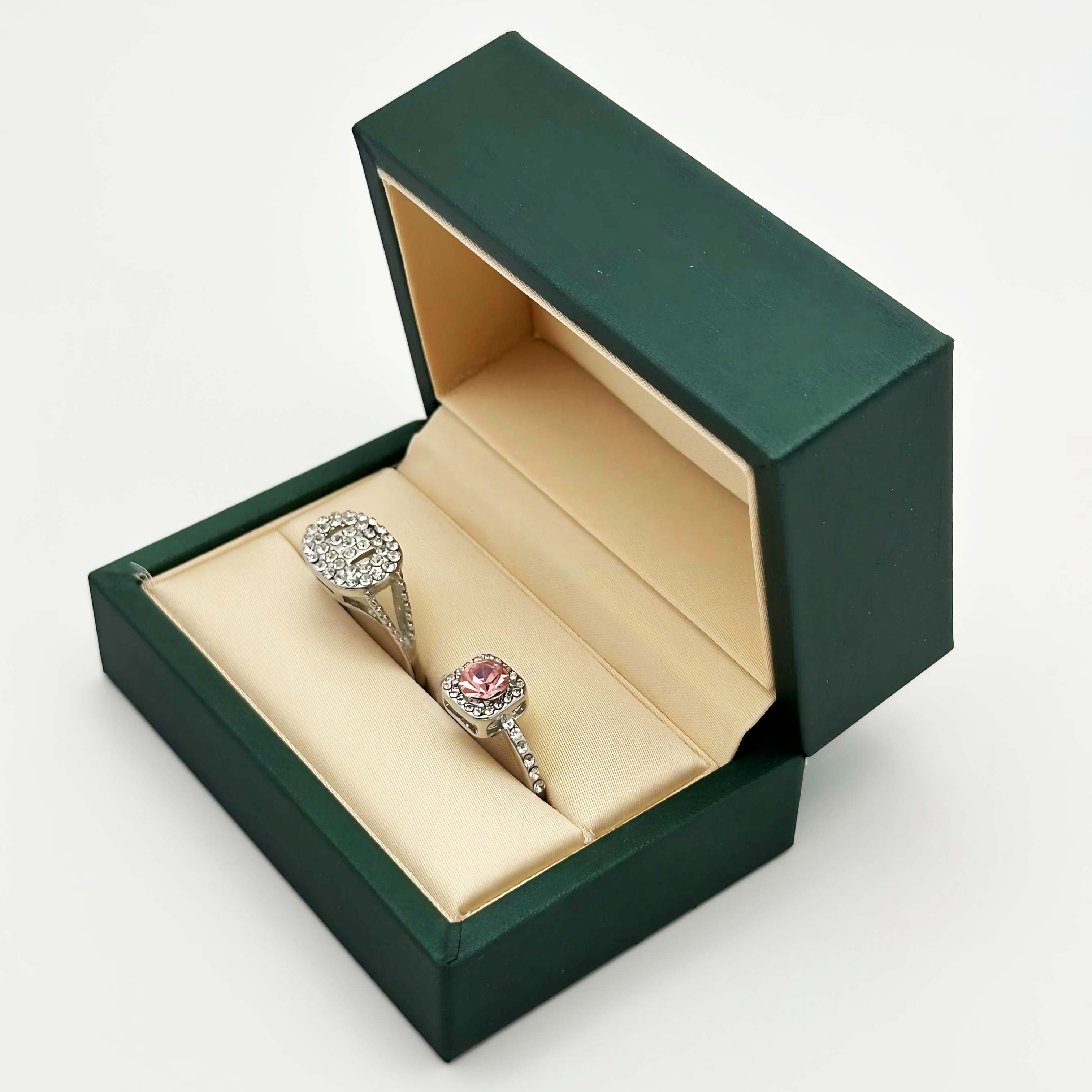 Ring Box Brushed PU Leather Jewellery Case