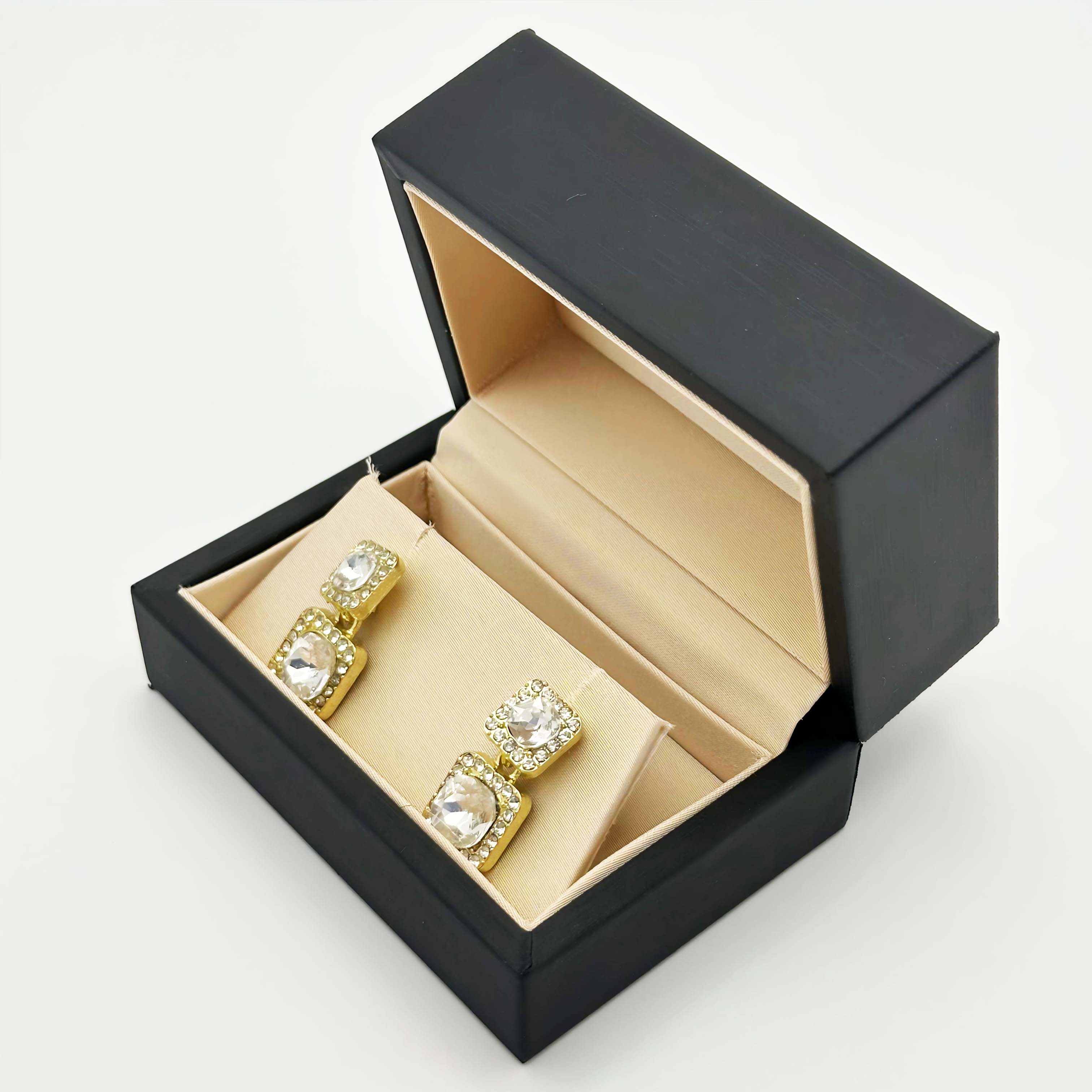 Earrings Box Brushed PU Leather Jewellery Box