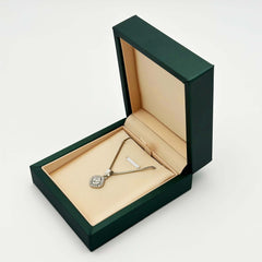 Pendant Box Brushed PU Leather Jewellery Case