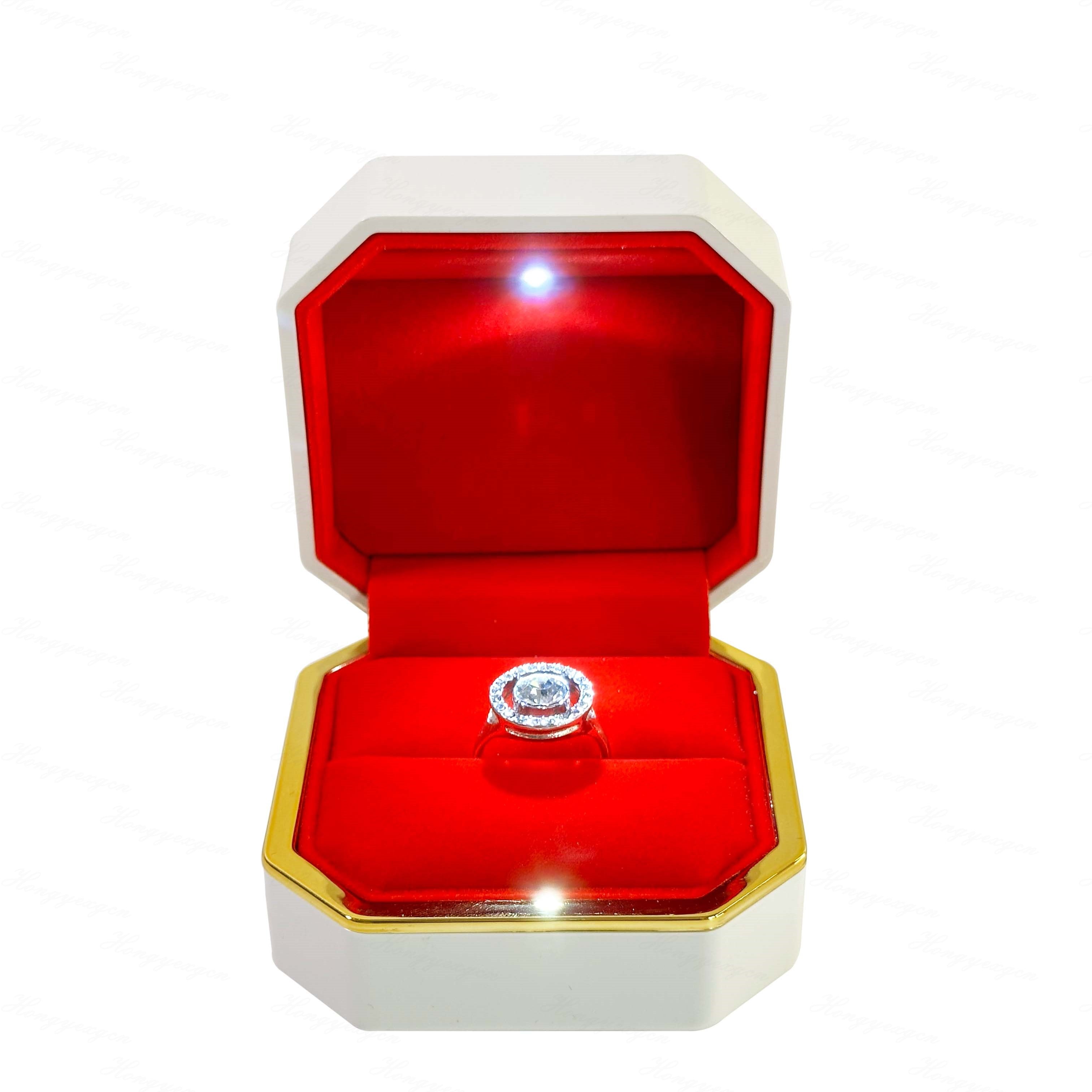 HONGYEXGCN High Grade Octagonal Wedding Ring Box