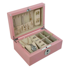 HONGYEXGCN Pink lacquered fingerprint jewelry box