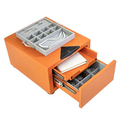 HONGYEXGCN Orange Fingerprint Lock Jewelry Safe