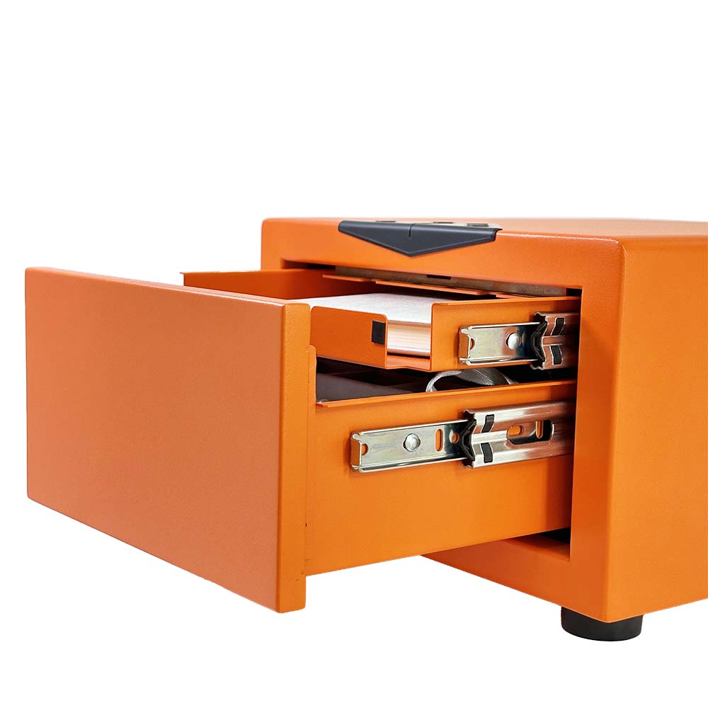 HONGYEXGCN Orange Fingerprint Lock Jewelry Safe