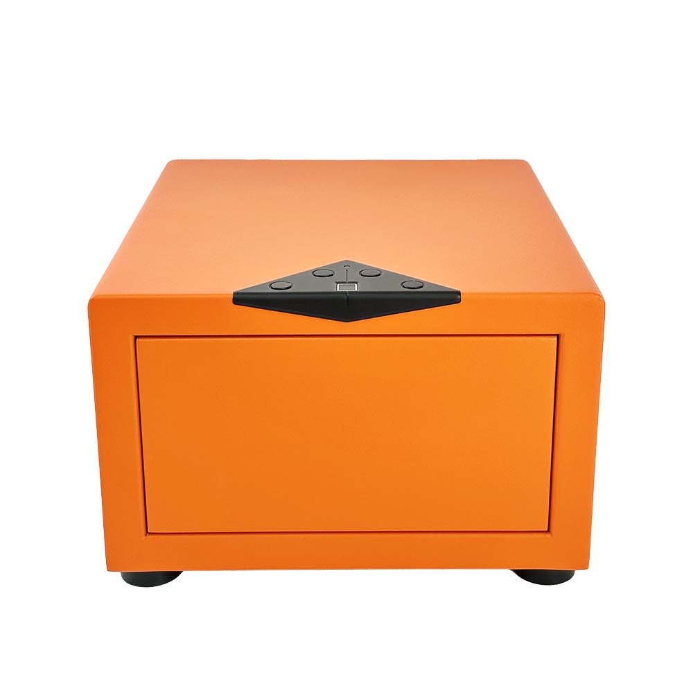 HONGYEXGCN Orange Fingerprint Lock Jewelry Safe